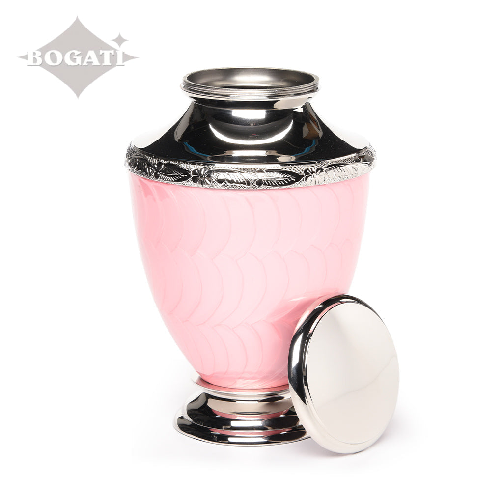 ADULT Brass-Alloy Urn -5600- Nickel Plated Brass & Enamel