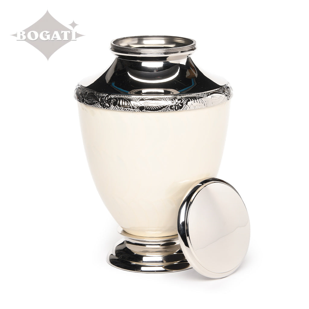 ADULT Brass-Alloy Urn -5600- Nickel Plated Brass & Enamel
