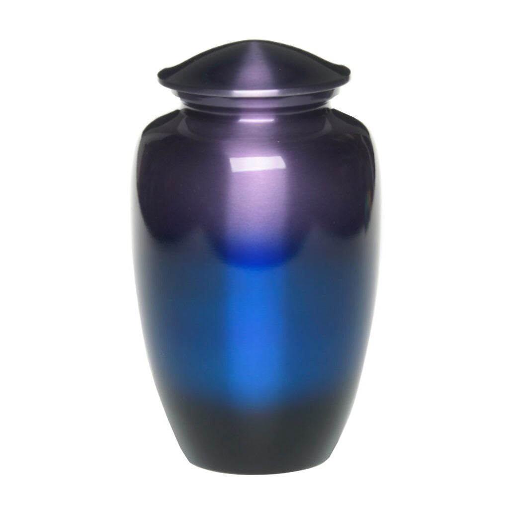 ADULT - Classic Alloy Urn - Ombré Blue Purple