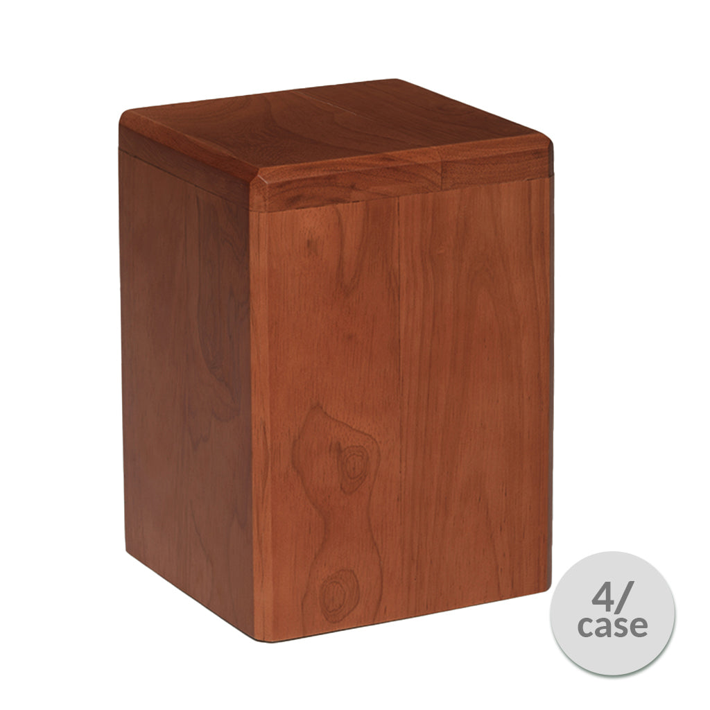 ADULTO - Urna Vertical Rubberwood -7138- Color Miel - Caja de 4