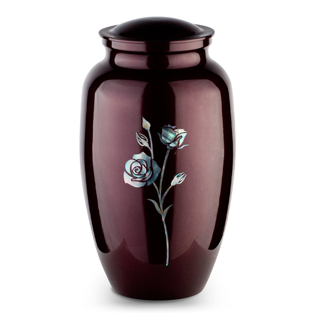 ADULT Alloy- 7800- Long Stem Pearl Rose Burgundy