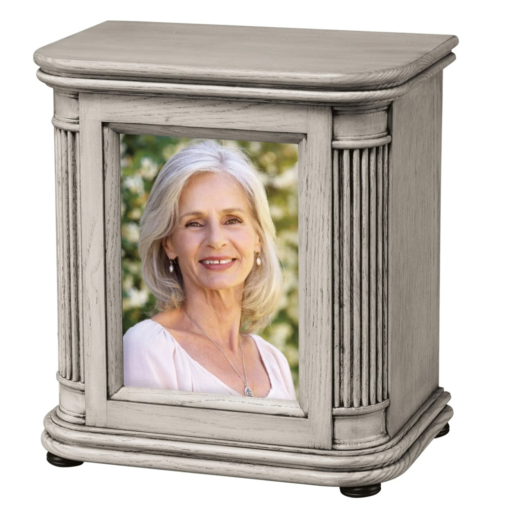 TC - Howard Miller Photo Frame Urn - Honor Series Honor IV White Gray