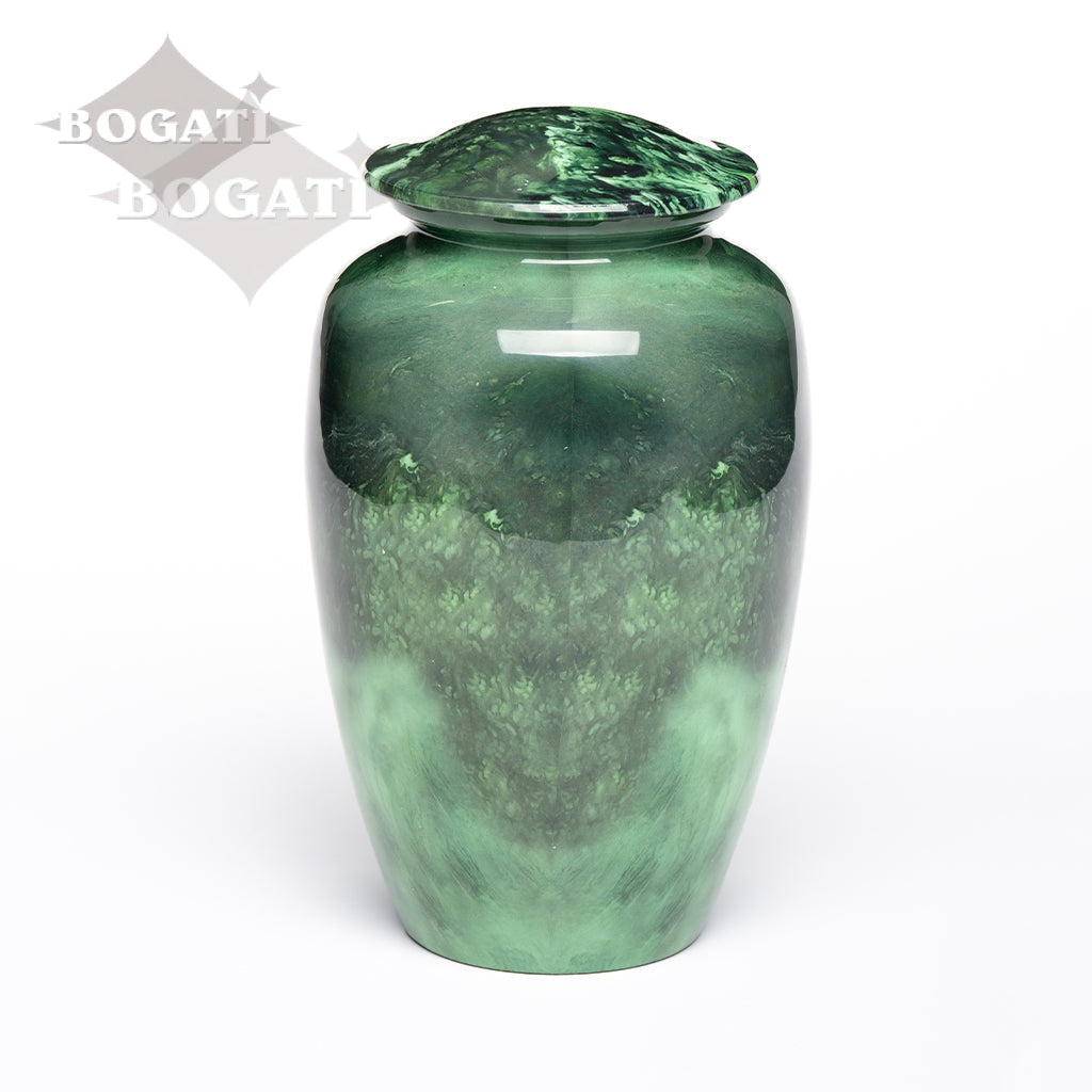 ADULT Classic Alloy Urn -9003- Malachite Green Swirl - Case of 4
