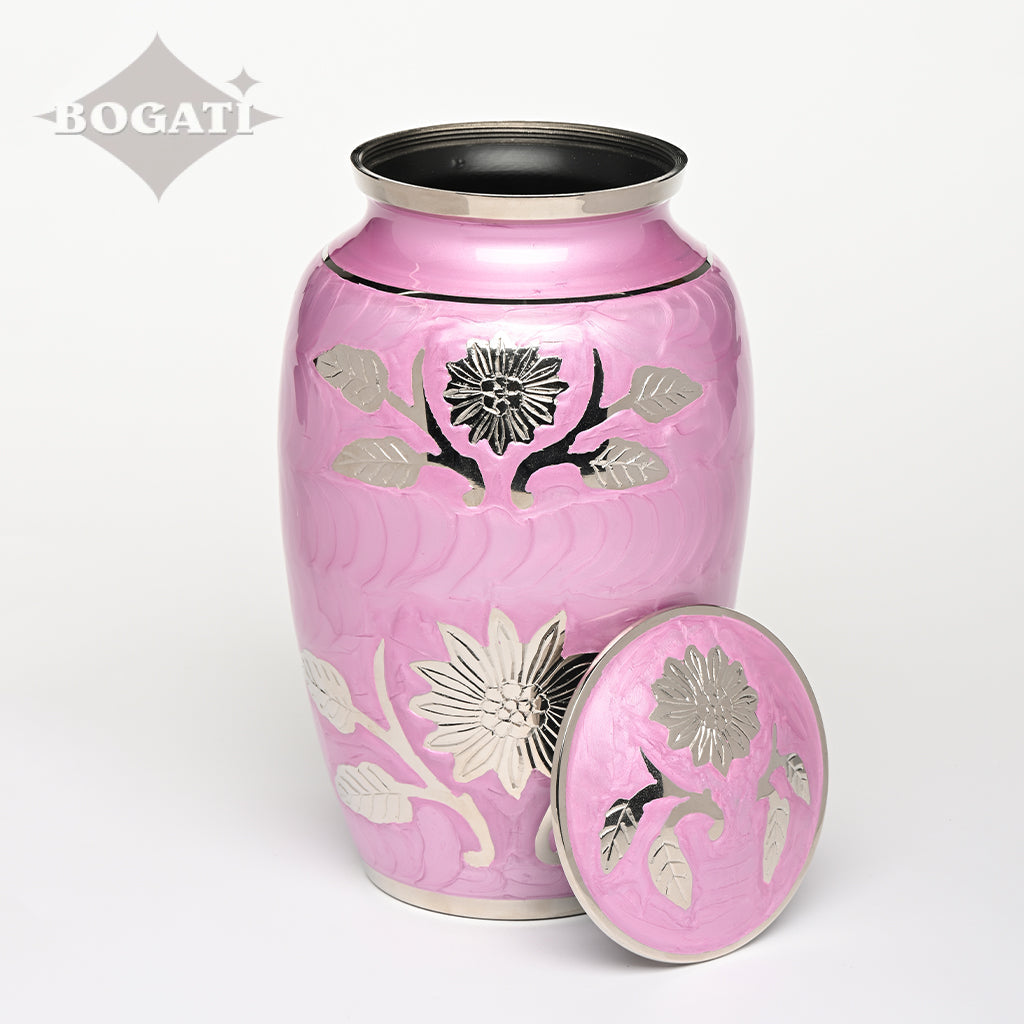 ADULT Brass urn -1500- Florentine Corn Flower Design