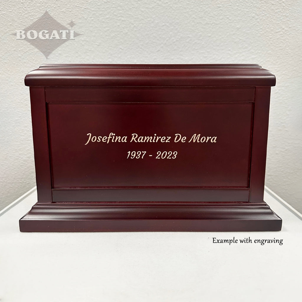 CLEARANCE - ADULT - Basswood Urn -AW02- Dark Cherry finish
