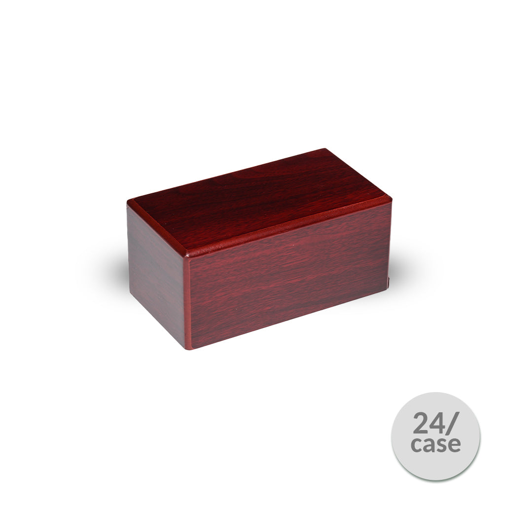 SMALL MDF Simplicity Urn -B038- Dark Cherry finish - Case of 24