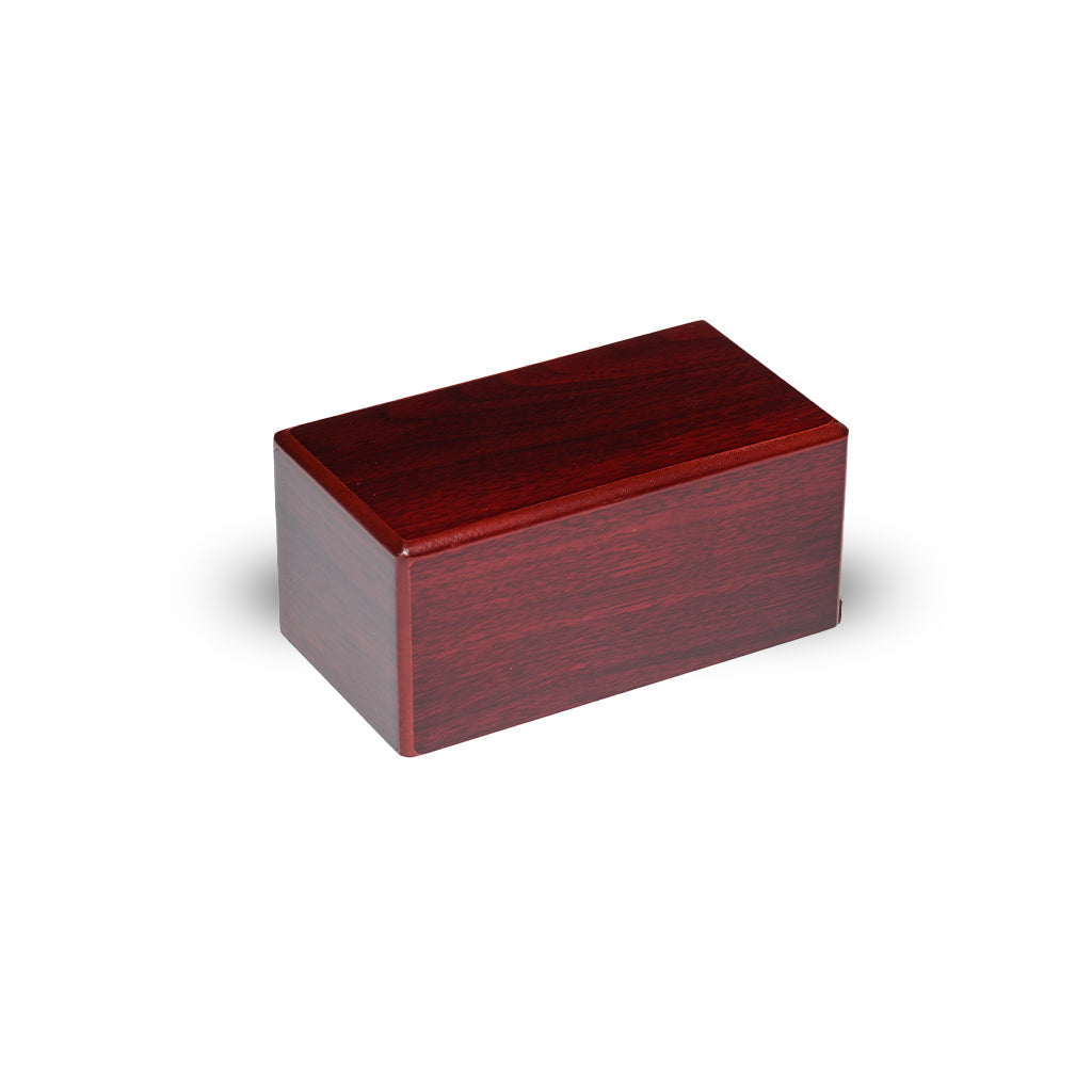 SMALL MDF Simplicity Urn -B038- Dark Cherry finish