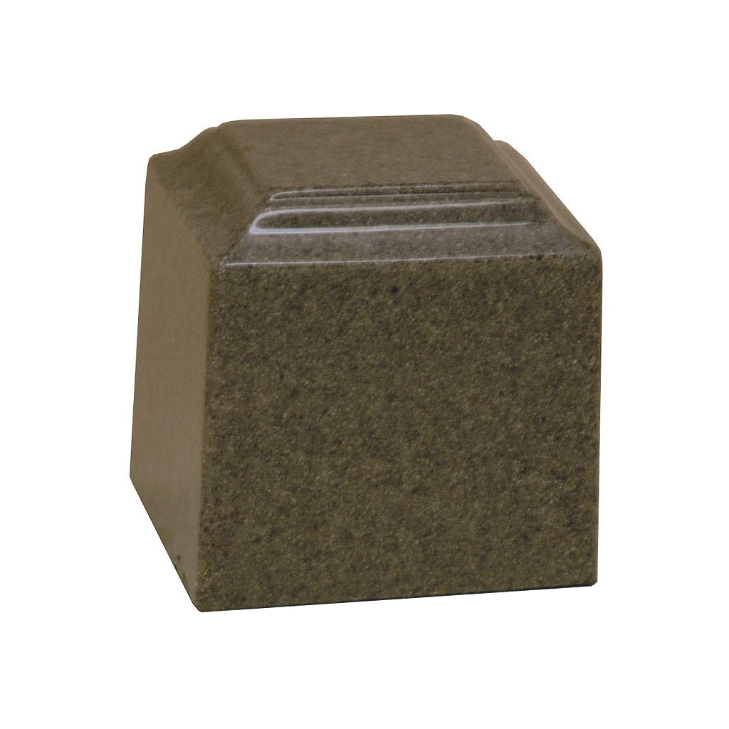 SMALL Cultured Granite Urn - BAHAMA Dark Gray
