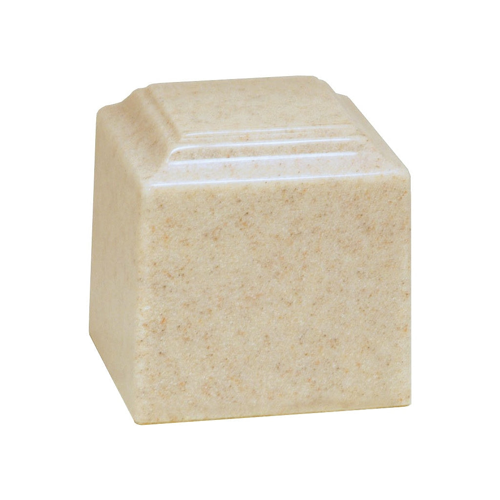 SMALL Cultured Granite Urn - BAHAMA Vanilla Cream