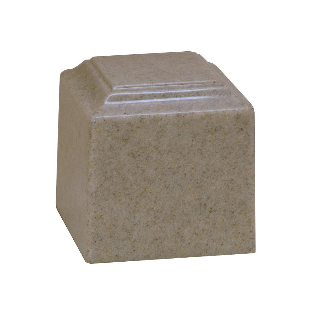SMALL Cultured Granite Urn - BAHAMA Light Gray