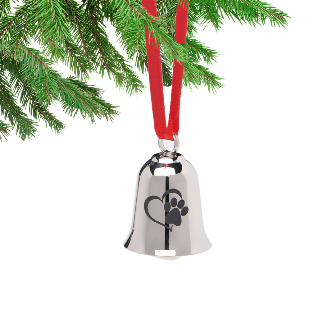 J-BELL - Holiday Bell Memorial Ornament Pawprint