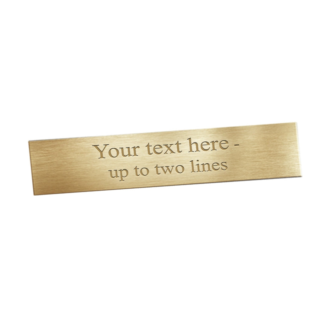 Engraved Brass Plate ~ Size 4"X 3/4" Brass plate - Brass text