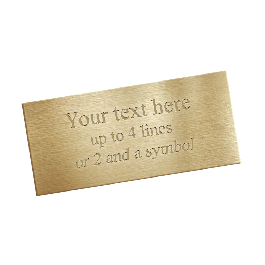 Engraved Brass Plate ~ Size 4"x 2" Brass plate - Brass text