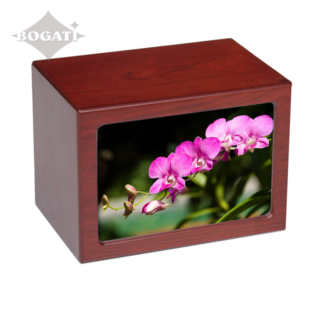 EXTRA LARGE Photo Frame urn PY06 - Pink Flowers