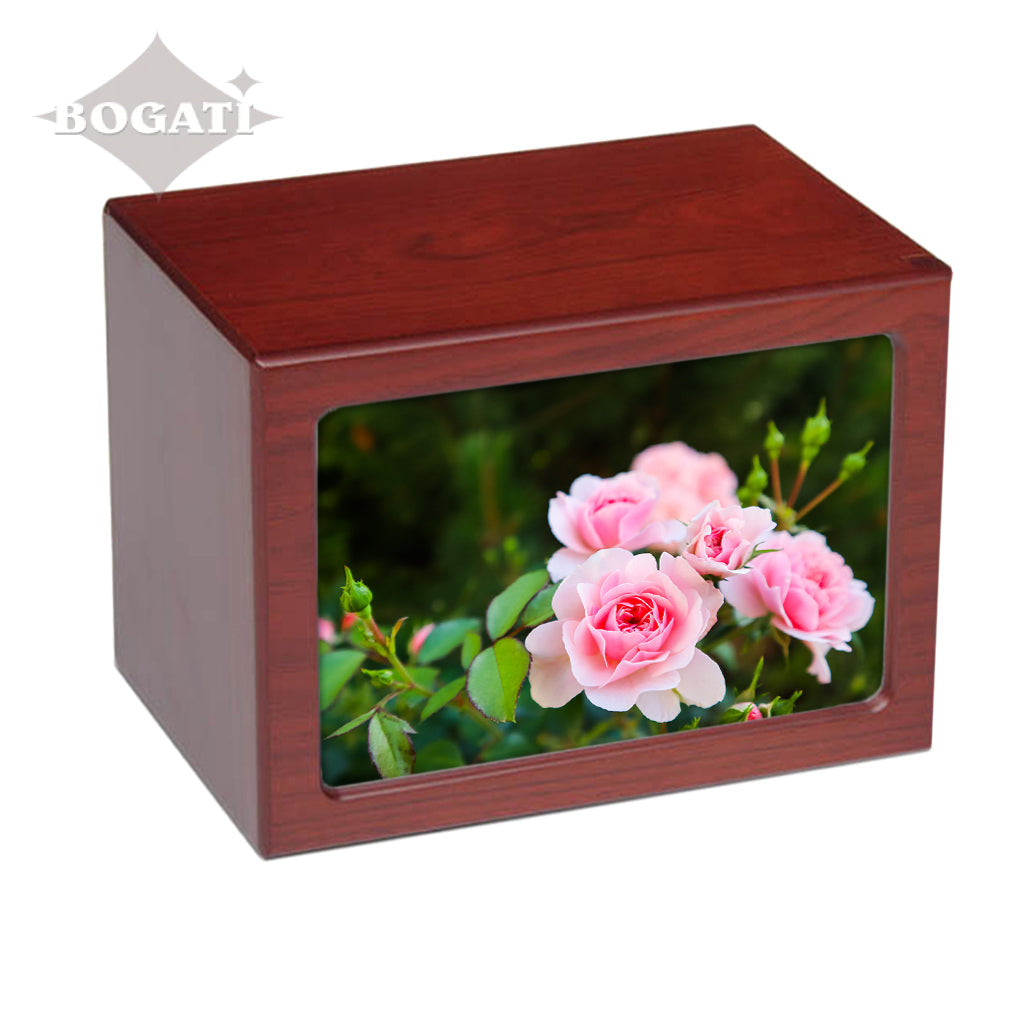 EXTRA LARGE Photo Frame urn PY06 - Pink Flowers