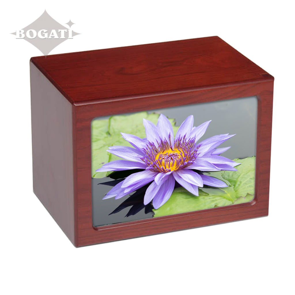 EXTRA LARGE Photo Frame urn PY06 - Purple Flowers