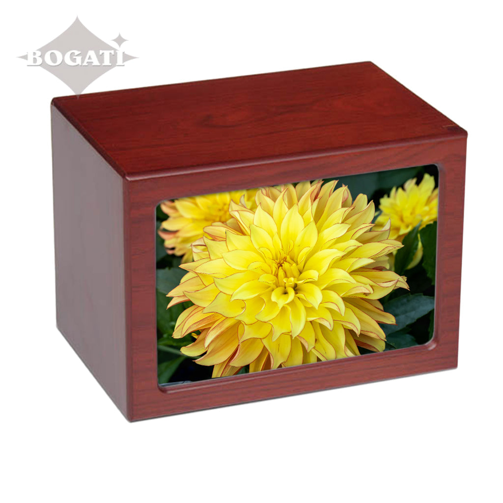 EXTRA LARGE Photo Frame urn -PY06- Yellow Flowers
