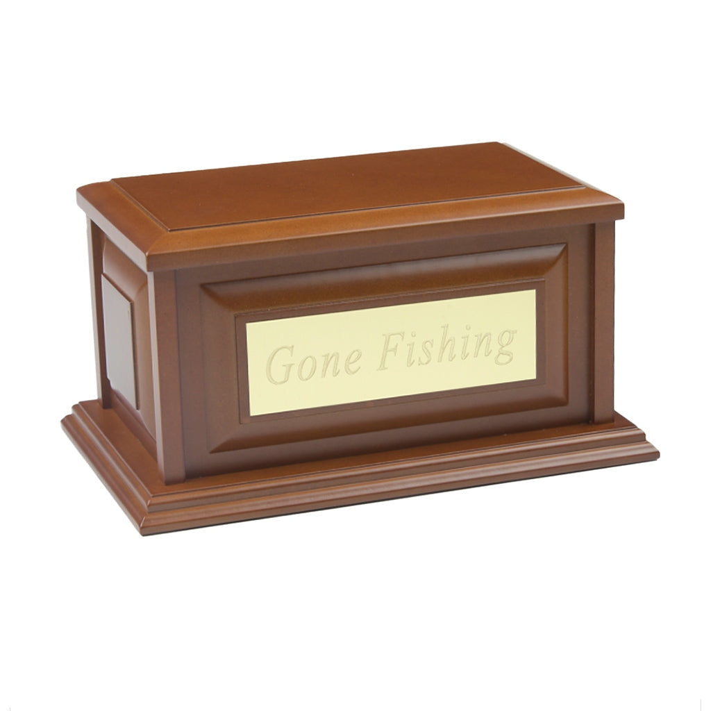ADULT - Colonial Style Urn -A010- GONE FISHING Brown