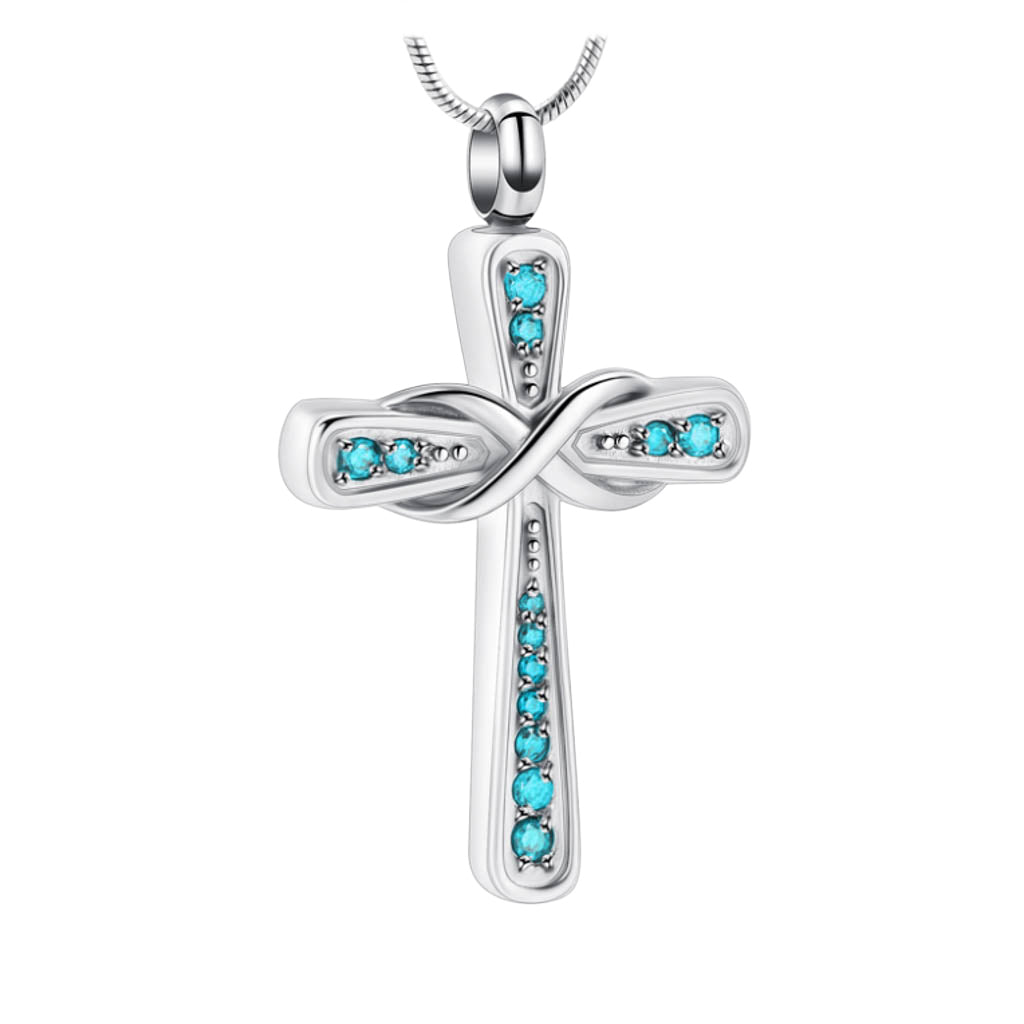 Infinity Cross with crystal stones | Bogati Urn Company