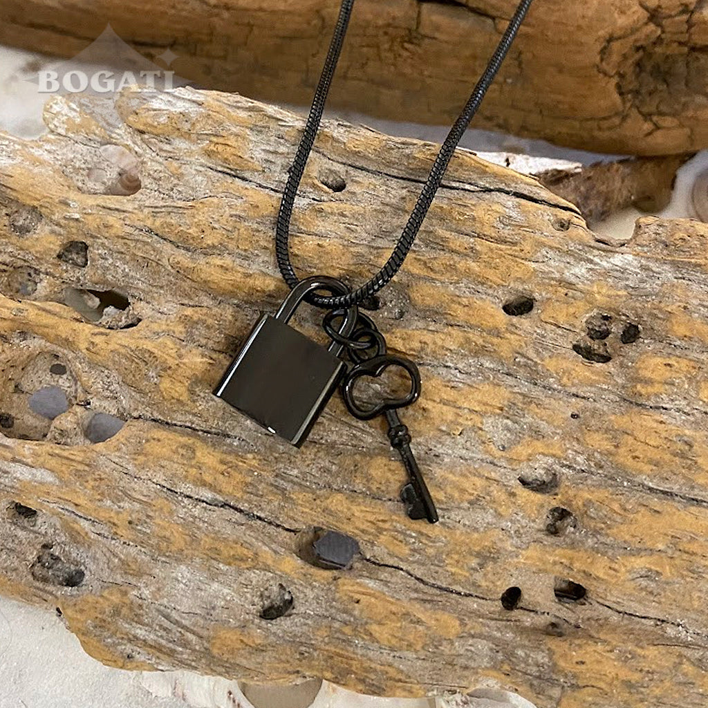 J-197 - Lock And Key ~Pendant With Chain