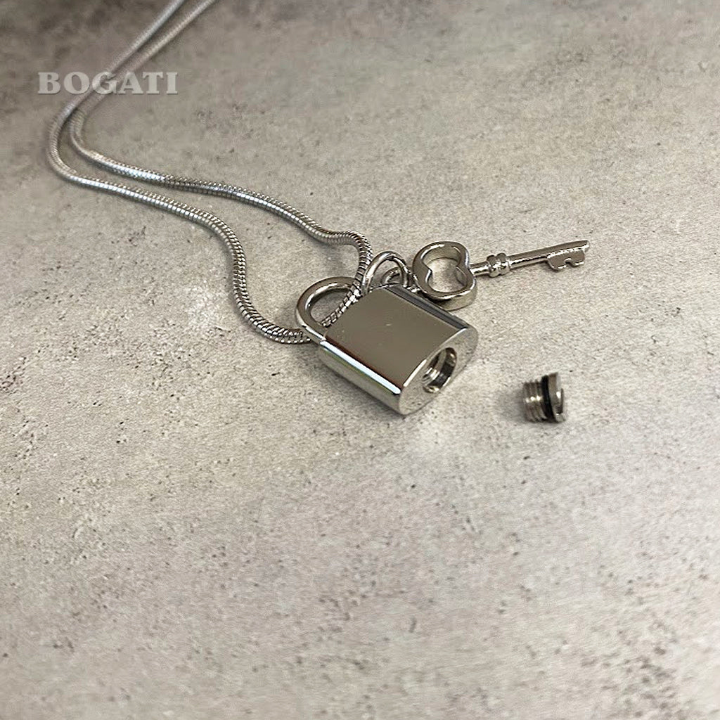 J-197 - Lock And Key ~Pendant With Chain