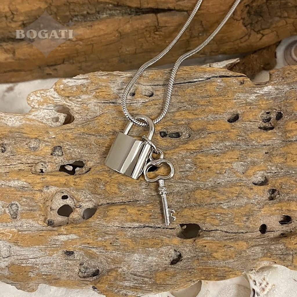 J-197 - Lock And Key ~Pendant With Chain