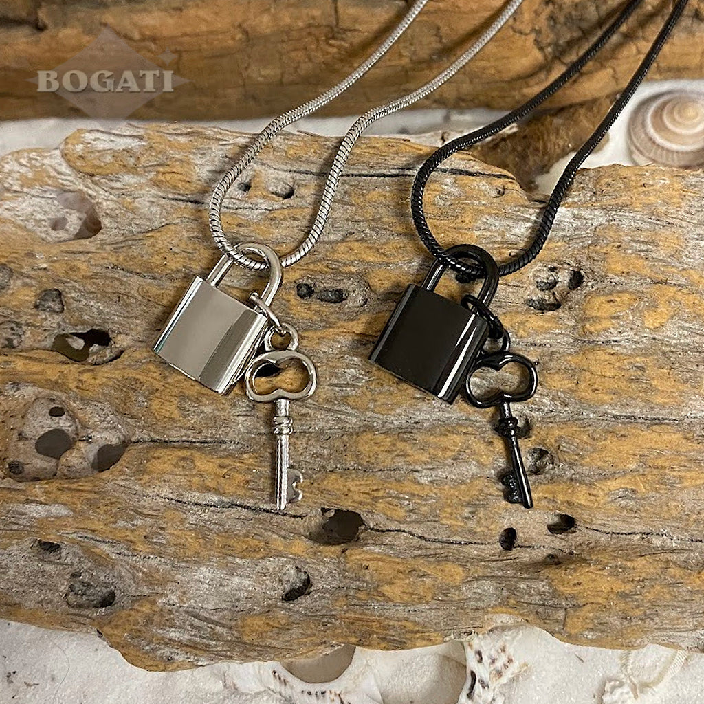 J-197 - Lock And Key ~Pendant With Chain