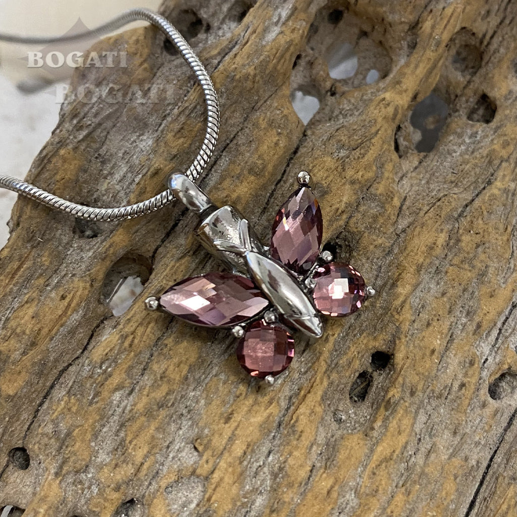 Glass butterfly pendant hotsell