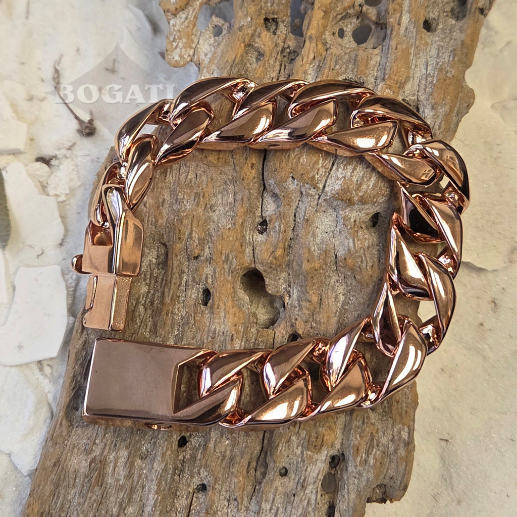 Curb Chain Bracelet with Big Links | Bogati Urn Company