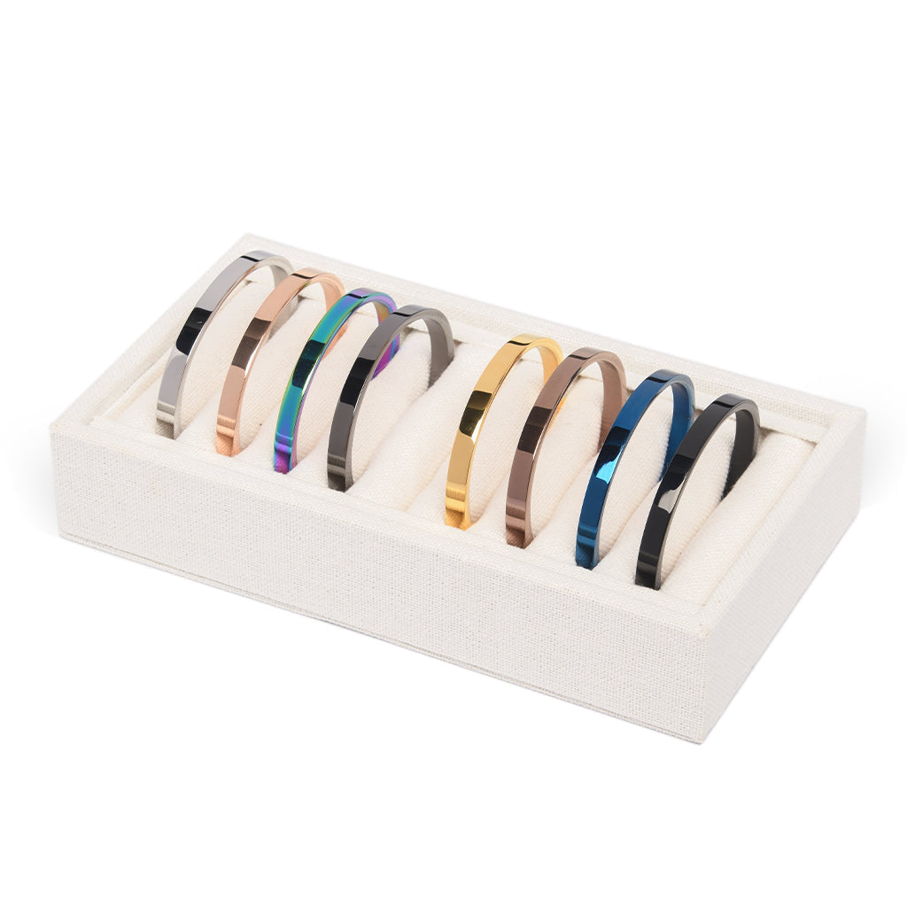 J - Bangle - 02 - Set Of 8 Modern Bangle Bracelets