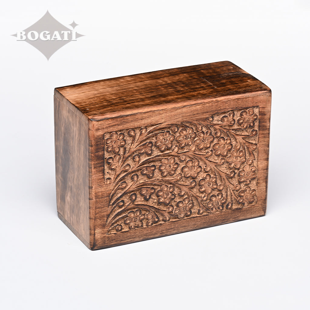 MEDIUM Mango wood Urn -2820 - Tree of Life