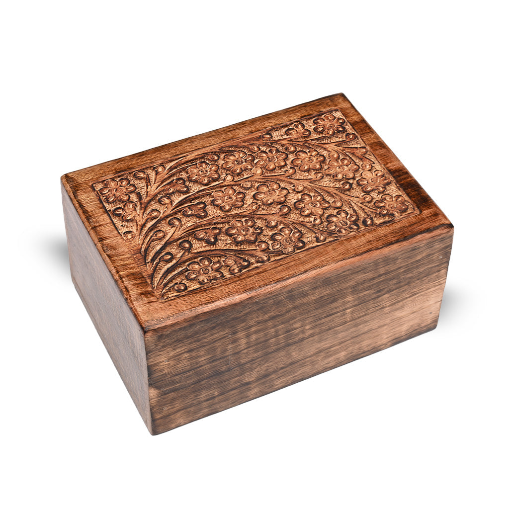 MEDIUM Mango wood Urn -2820 - Tree of Life