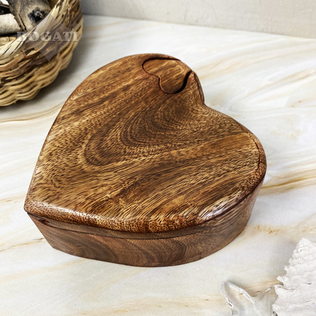 KEEPSAKE - Mango Wood Heart with Puzzle Closure