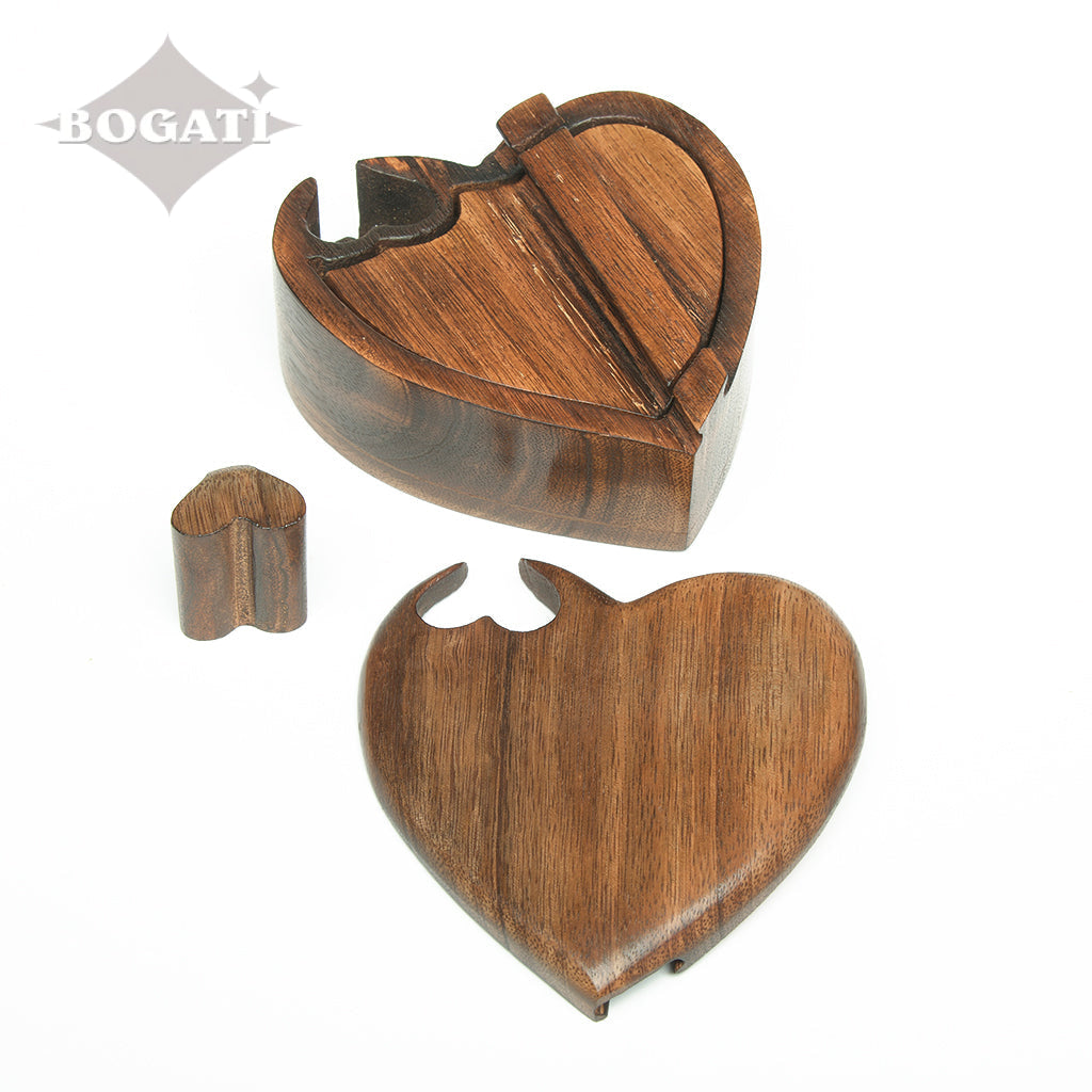 KEEPSAKE - Mango Wood Heart with Puzzle Closure