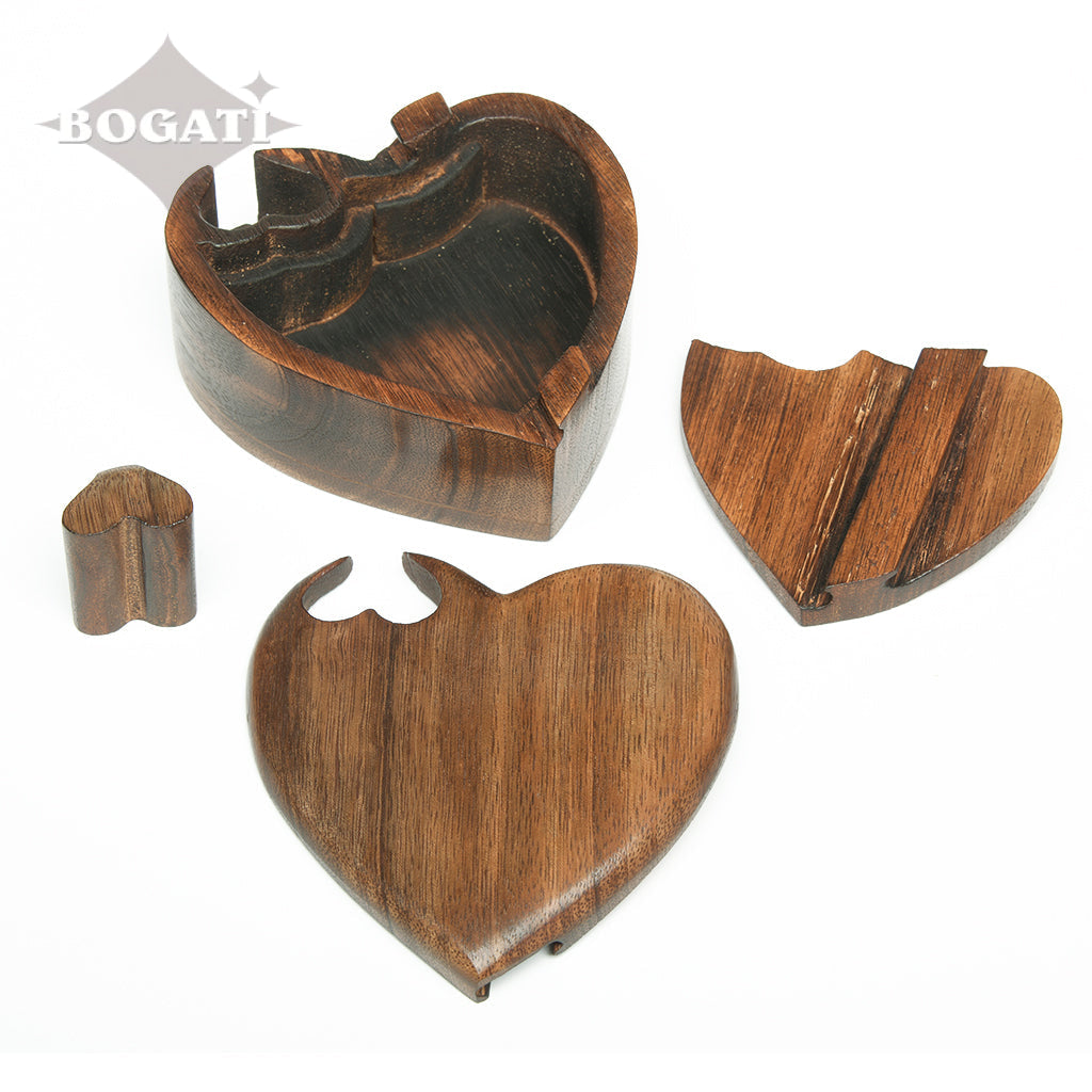 KEEPSAKE - Mango Wood Heart with Puzzle Closure