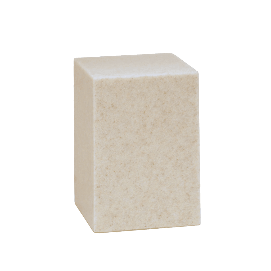 MEDIUM Cultured Granite Urn - NOME Vanilla Cream