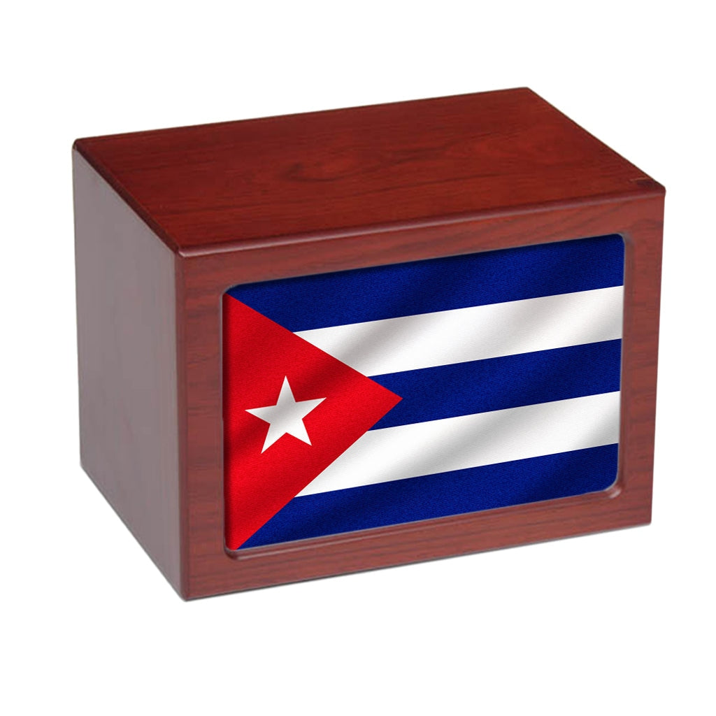EXTRA LARGE Photo Frame Urn PY06 - Cherry - Cuban Flag – Cherry 175 cu in