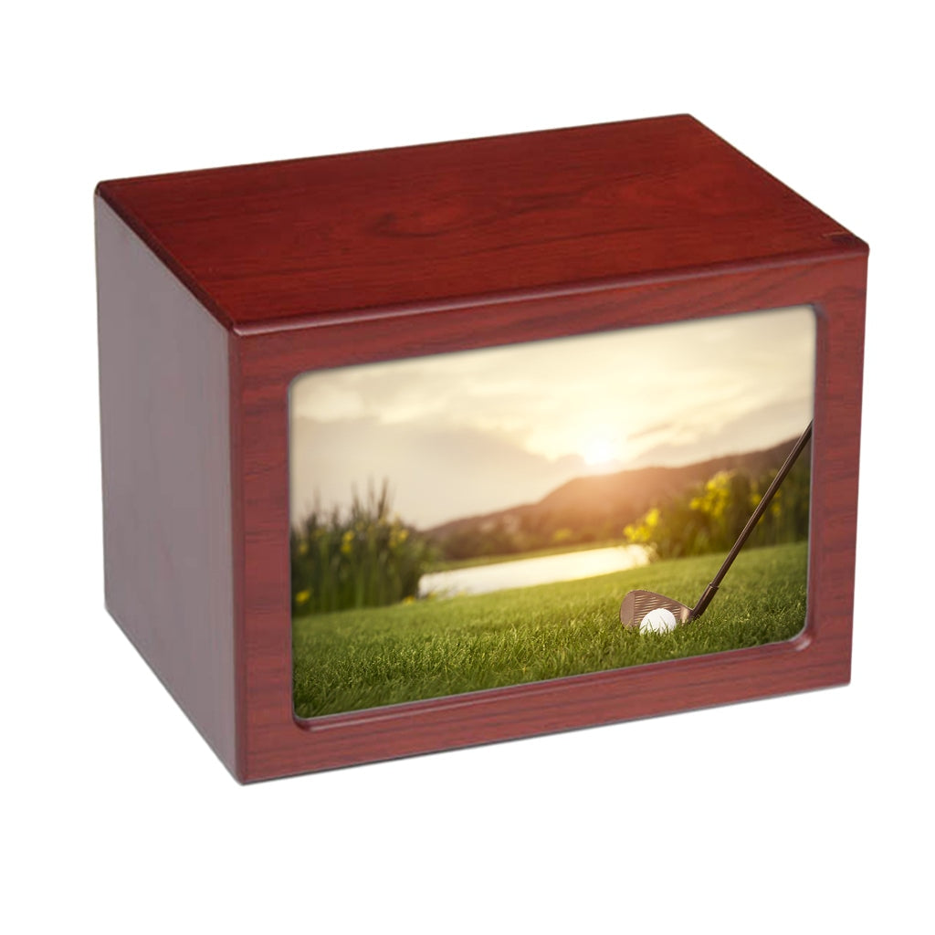 EXTRA LARGE Photo Frame urn - PY06 - Golfer Club & Ball