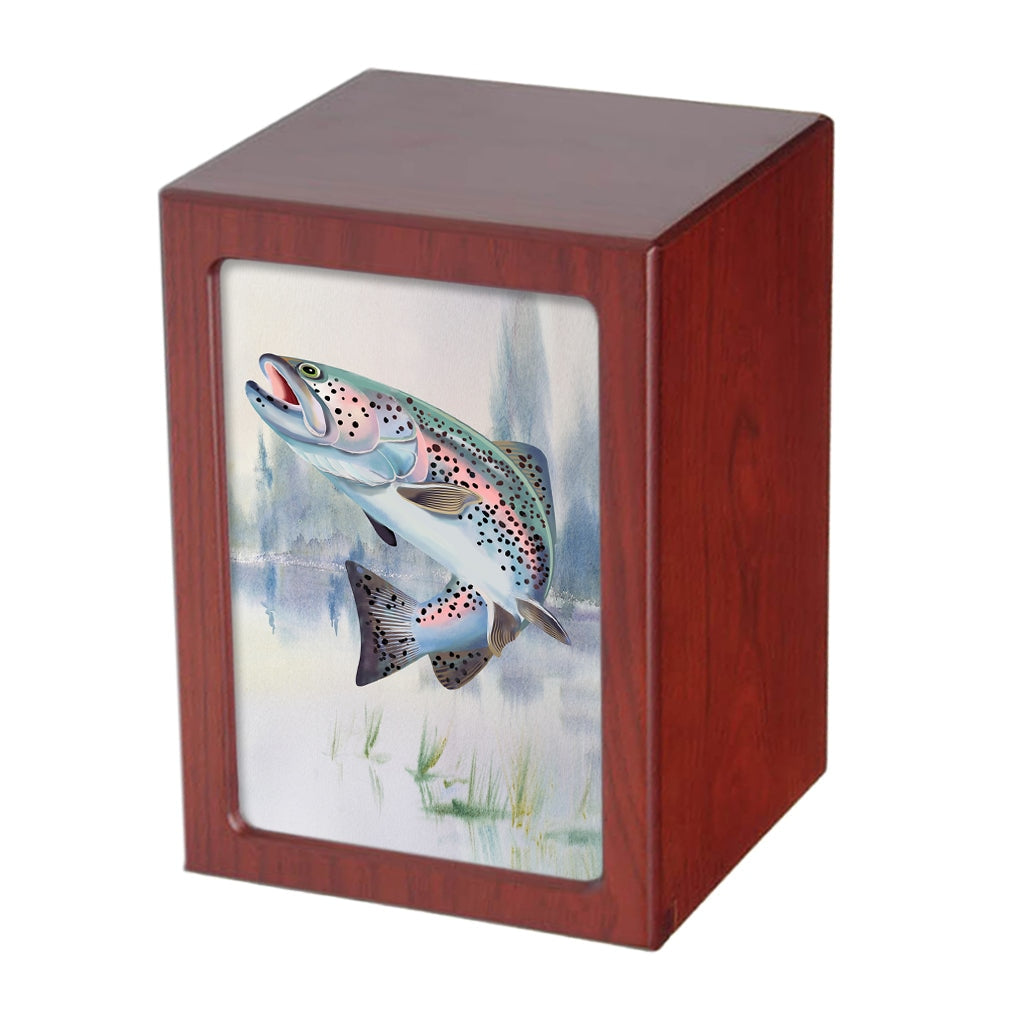 EXTRA LARGE Photo Frame Urn - PY06 - Fisherman Collection: Trout Cherry