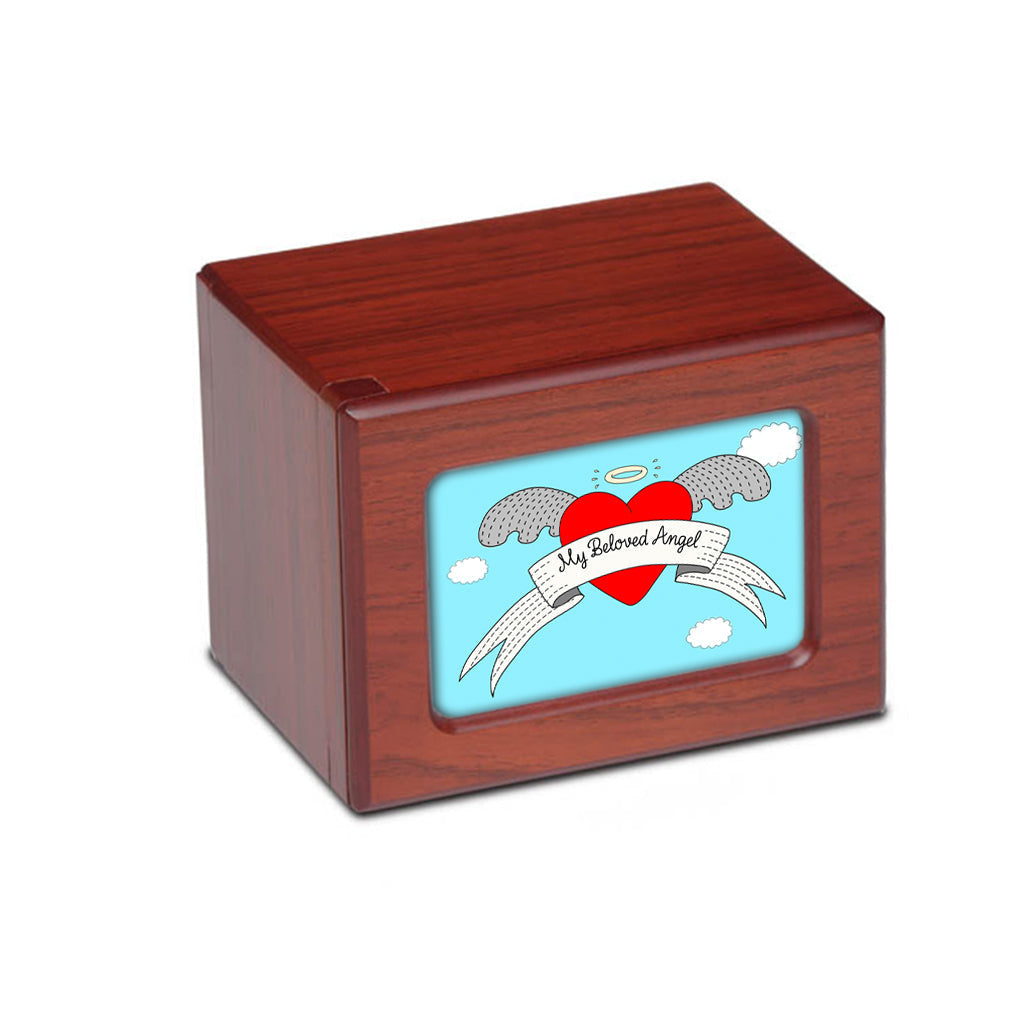SMALL PY06 Photo Frame Urn - My Beloved Angel Cherry