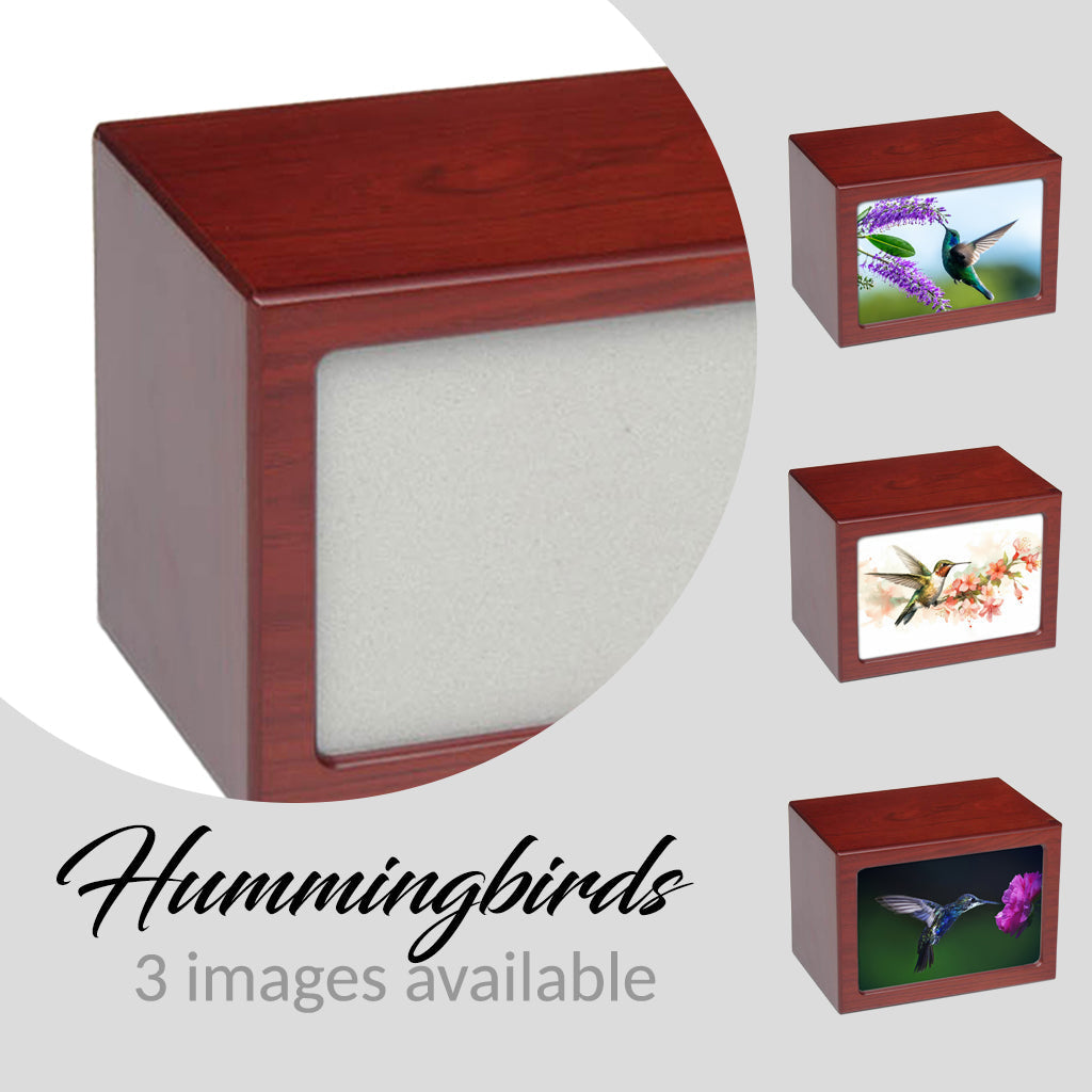 EXTRA LARGE Photo Frame Urn -PY06 - Hummingbird Cherry