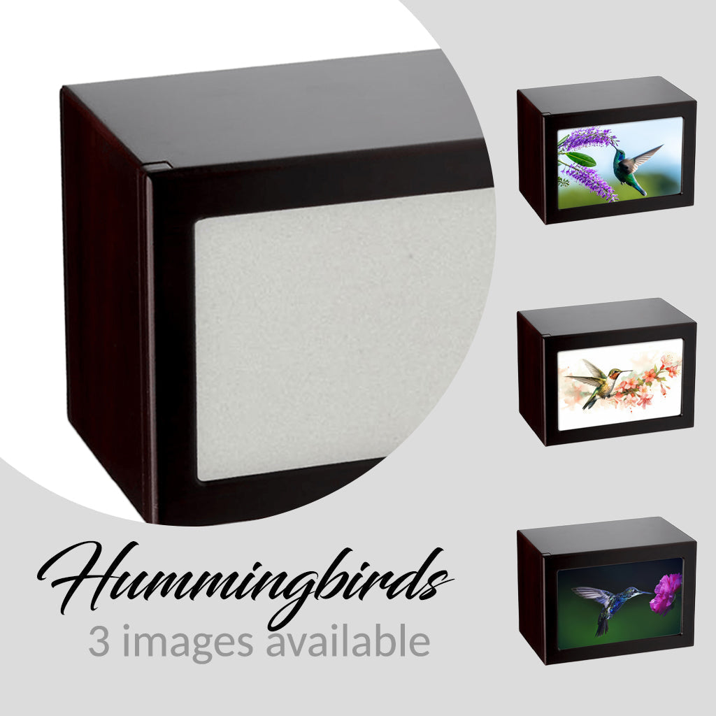 EXTRA LARGE Photo Frame Urn -PY06 - Hummingbird Dark Cherry