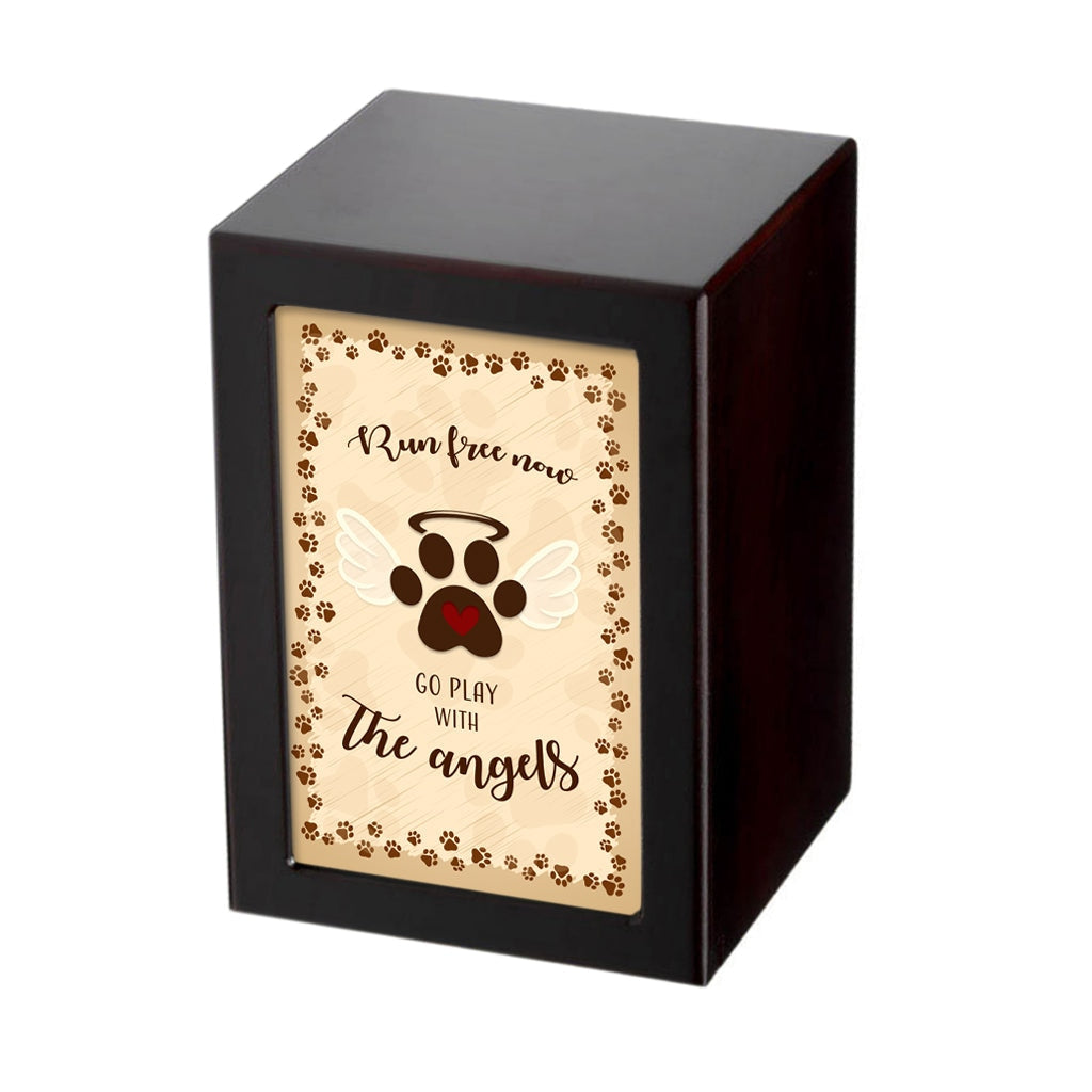 LARGE PY06 - Dog Angel ~Run Free Dark Cherry