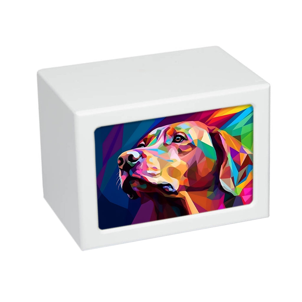LARGE Photo Frame Urn -PY06- Abstract Dog Art Illustration White