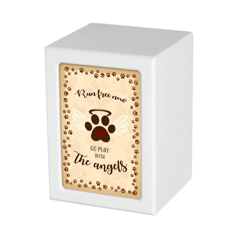 LARGE PY06 - Dog Angel ~Run Free White