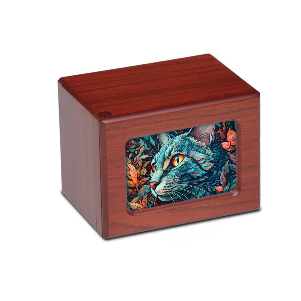 SMALL PY06 - Abstract Colorful Cat Cherry