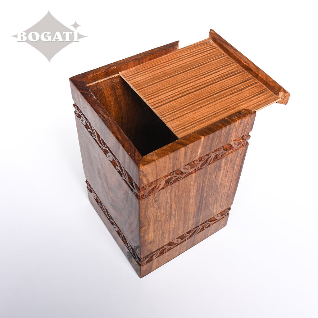 ADULT - Rosewood Tower Urn -2733- Border w/blank panels