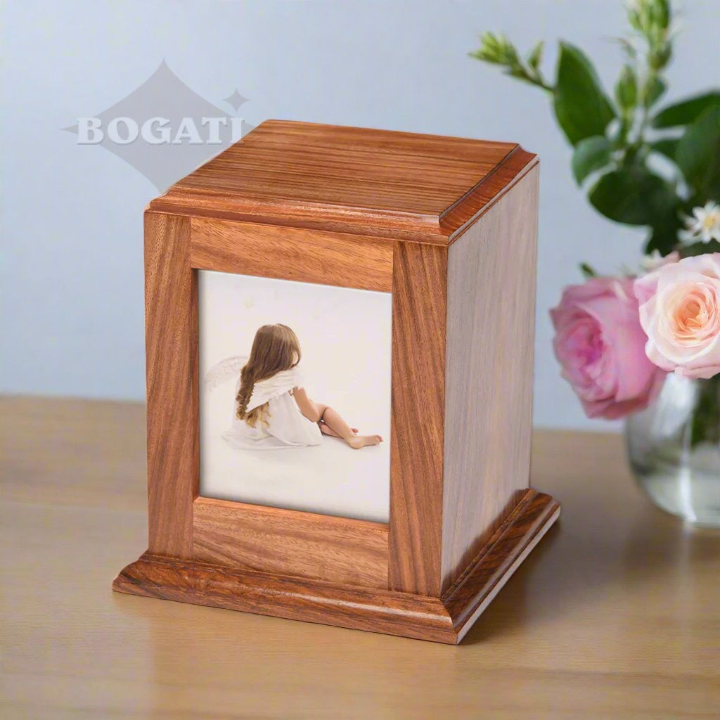 MEDIUM - Rosewood -518- Vertical Photo Frame Urn