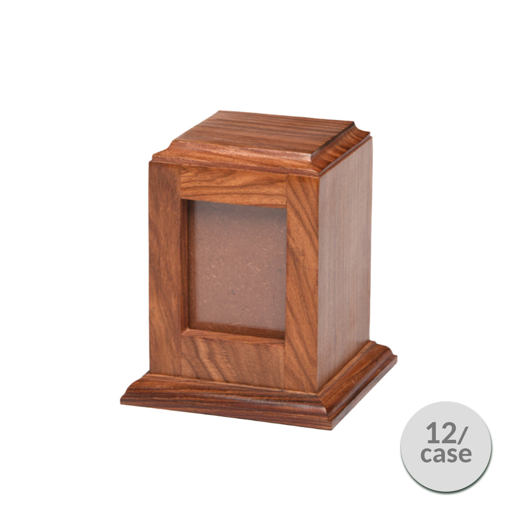 SMALL - Rosewood -518- Vertical Photo Frame Urn - Case of 12