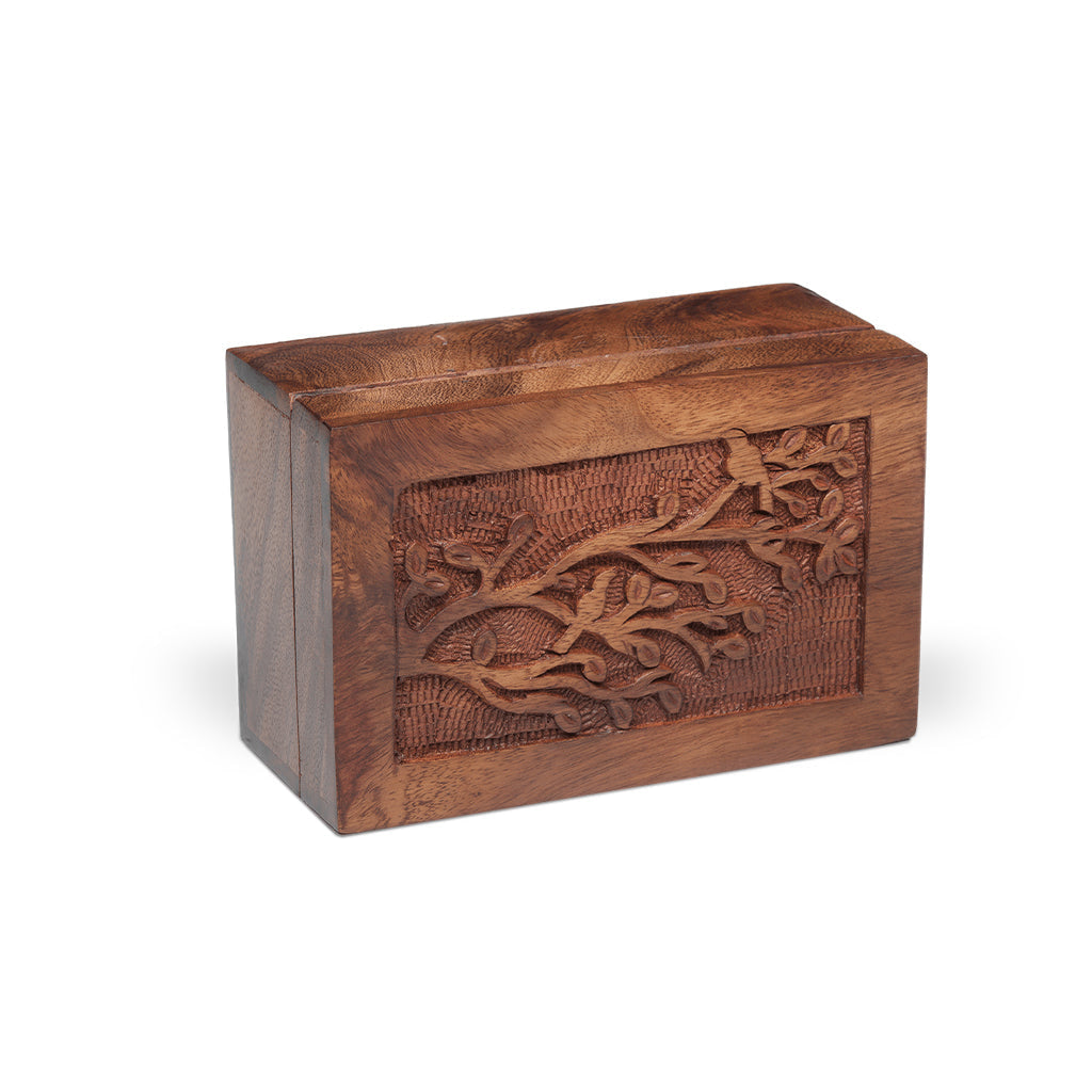 CLEARANCE - SMALL Hinged Rosewood Urn - Bogati Birdsong ™